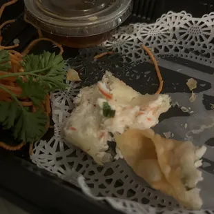 Remnants of crab rangoon/crab Crab Meat Puff