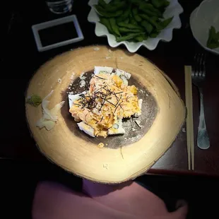 Baked Lobster Roll with Yum Yum Sauce.