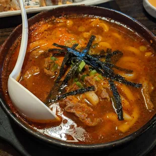 Spicy beef udon