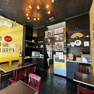 Inside the restaurant.