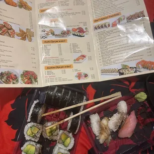 10. Yellowtail Sushi 4. California Cut Roll 1. Cucumber Avocado Cut Roll