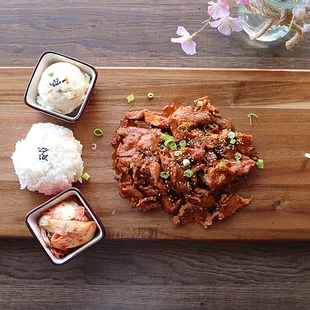 Spicy pork bulgogi combo