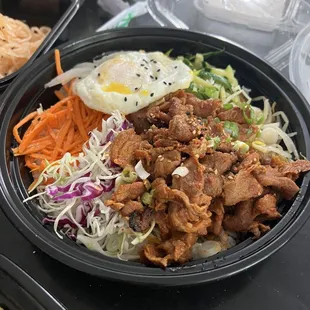 Korean Bibimbap with Spicy Pork Bulgogi