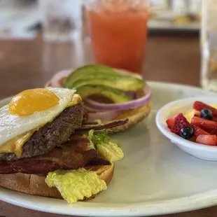 Morning Cure breakfast burger
