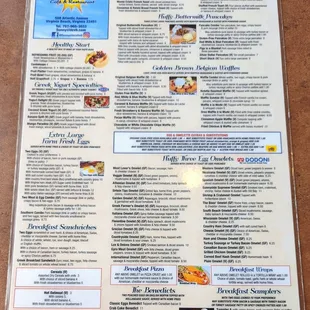 This is the front page of their menu.  Photo taken January 1, 2022.
