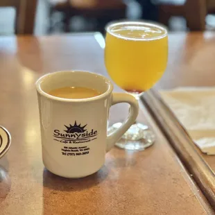Fresh Brewed Coffee and Mango Mimosa