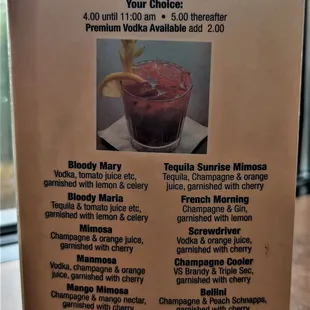 These are their Morning Spirited Drinks.  Photo taken January 1, 2022.