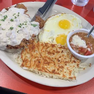 Chicken Fried Steak and Eggs