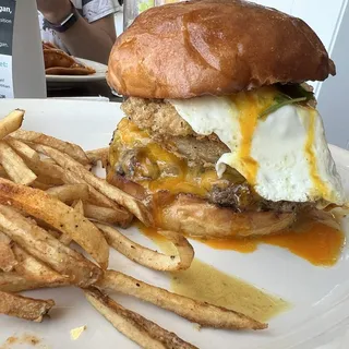 Green Chile Breakfast Burger