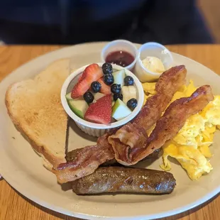 Scrambled eggs and bacon