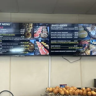 Menu with donut holes rack below 4/24/24