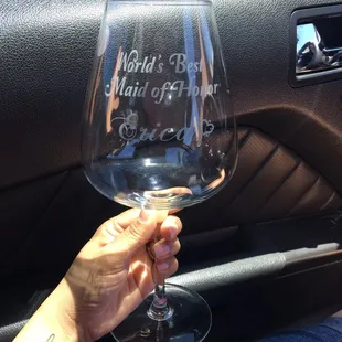 Maid Of Honor Wine Glass