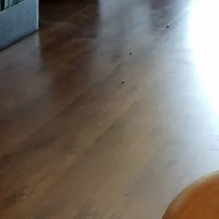 If you zoom you will see the food on the floor. There when we walked in and there an hour later when we left.