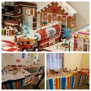 Baylug Gingerbread Village Lego exhibit (Dec 2024)