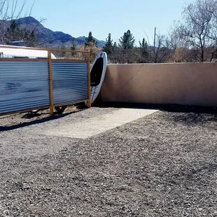 Each RV site has privacy walls and mountain views.