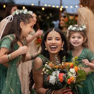 Flower girls - Indian wedding reception photographer - sunol casa Bella