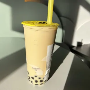 a cup of bubble tea