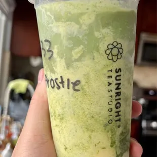 Matcha Red Bean frostie