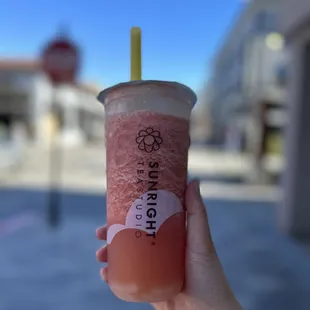 Strawberry Jasmine Tea with Lychee Jelly