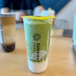 Matcha frostie with mochi