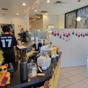 Inside the shop