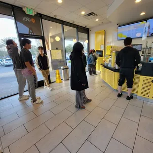 customers waiting in line