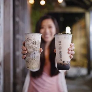 Oreo Brulee Boba Milk &amp; Brown Sugar Boba Milk