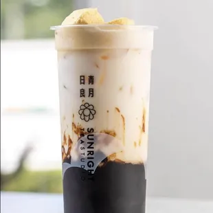 Creme brulee boba milk