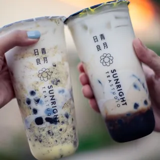 Grass Jelly Boba Milk