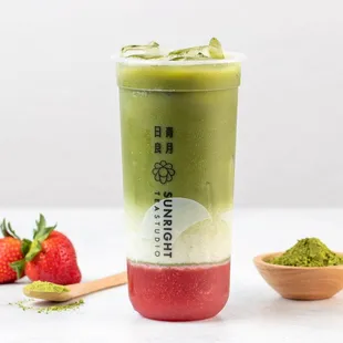 Strawberry Matcha Latte