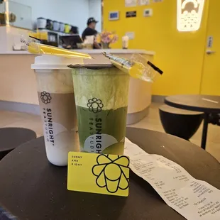 My favorite drink and sunright gift card.