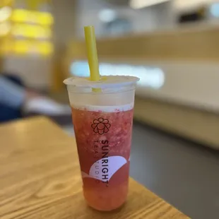 Strawberry Jasmine Tea with Agar Boba - @rayz