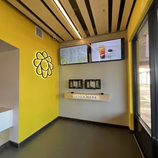 the interior of the cafe