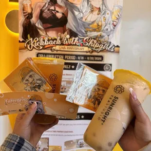 Yummy lemon yakult or Sunright boba milk tea!