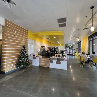  the interior of the cafe