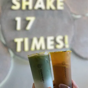 strawberry matcha latte, sunright fruit tea @lesminaddio