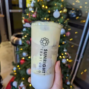 Brulee oat latte - oolong with mochi