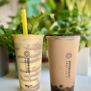 Oolong Brûlée Latte, Sunright Boba Milk Tea