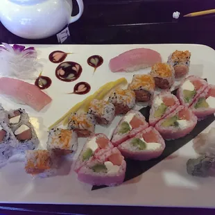 The sushi chefs are so creative! "Love is in the roll"