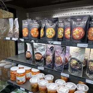 a variety of food items