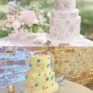 a three tiered wedding cake