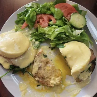 Salmon eggs Benedict. Delicious!!