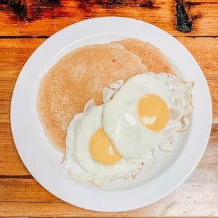 Pancakes and eggs