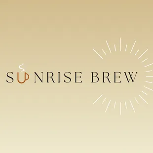 a sunburst with the words sunrise brew
