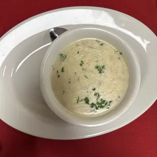Clam chowder is delicious with real clams
