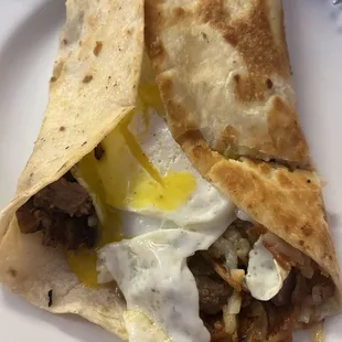 Philly cheese streak burrito