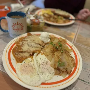 Chilaquiles and eggs