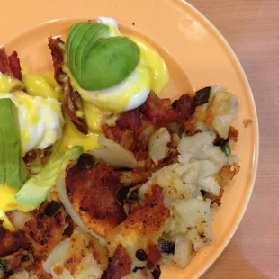 Bacon and Avocado Benedict