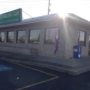 the front of the building