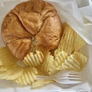 Chicken croissant sandwich